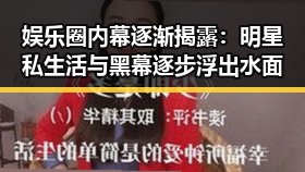 娱乐圈内幕逐渐揭露：明星私生活与黑幕逐步浮出水面