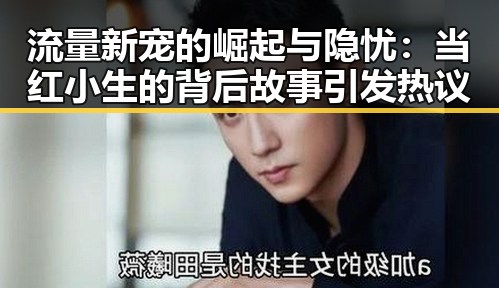 流量新宠的崛起与隐忧：当红小生的背后故事引发热议